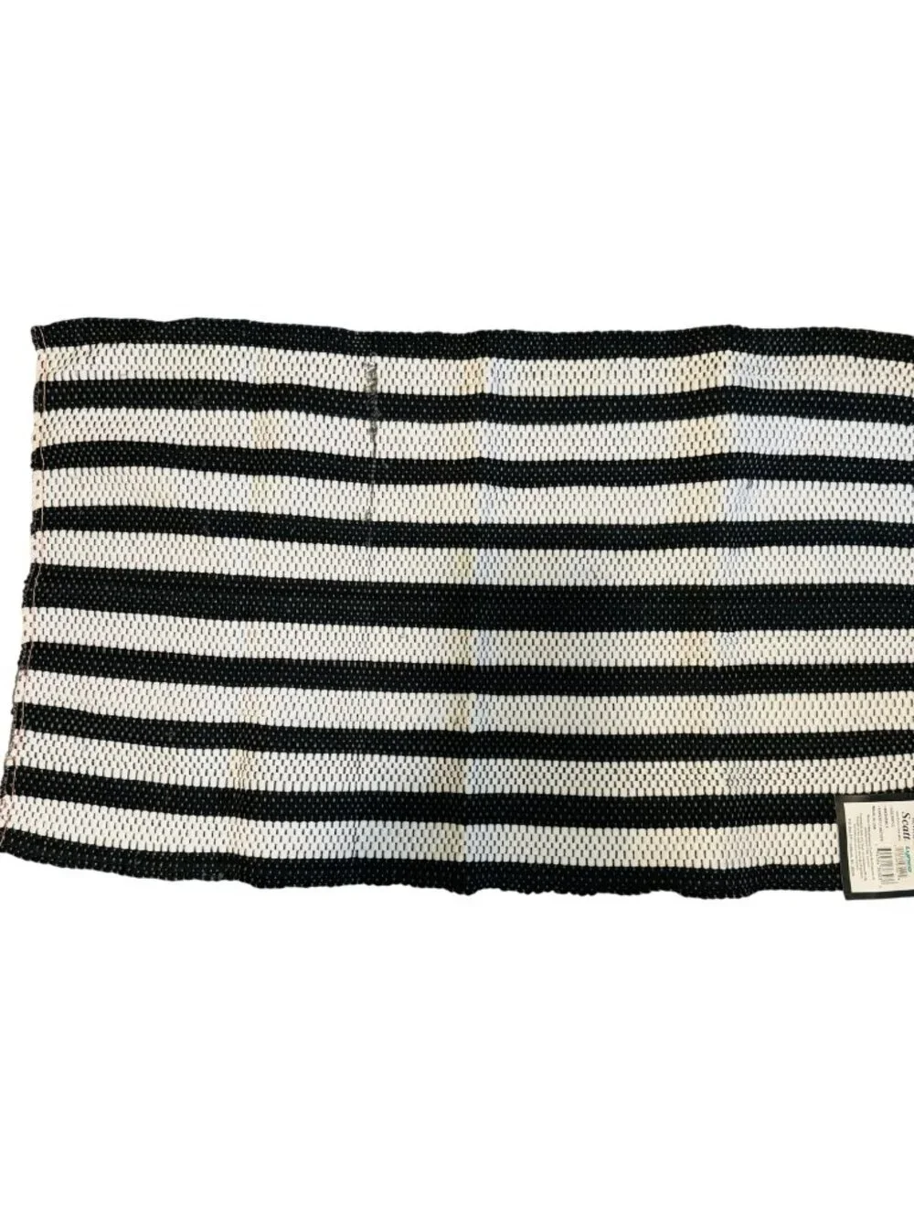 Black & White Reversible Woven Scatter Rug 19